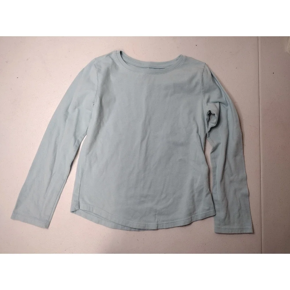 Wonder Nation Girls Long Sleeve Shirt Bundle Size S 6-6X Pink Blue Oatmeal 4pk